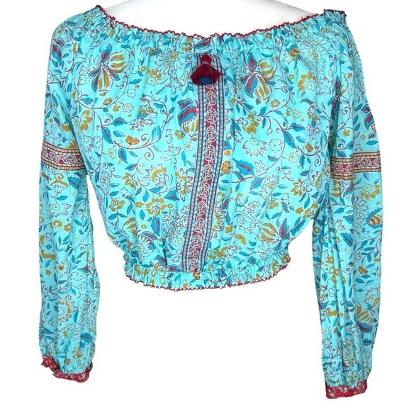 NEW POUPETTE ST BARTH Nana Beach Top in Light Blue Paquerette, Size Small, NWT - Picture 2 of 12